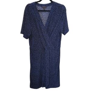 Banana Republic Factory Blue Patterned Dress